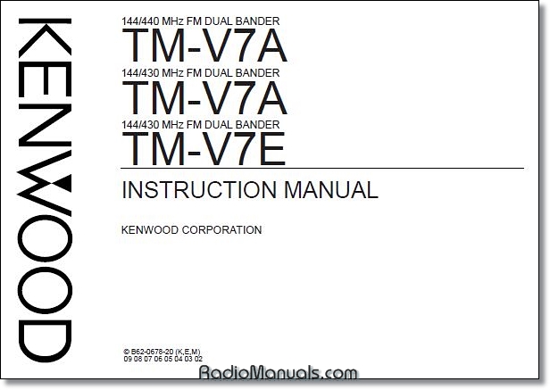 Kenwood TM-V7A/E Instruction Manual - Click Image to Close